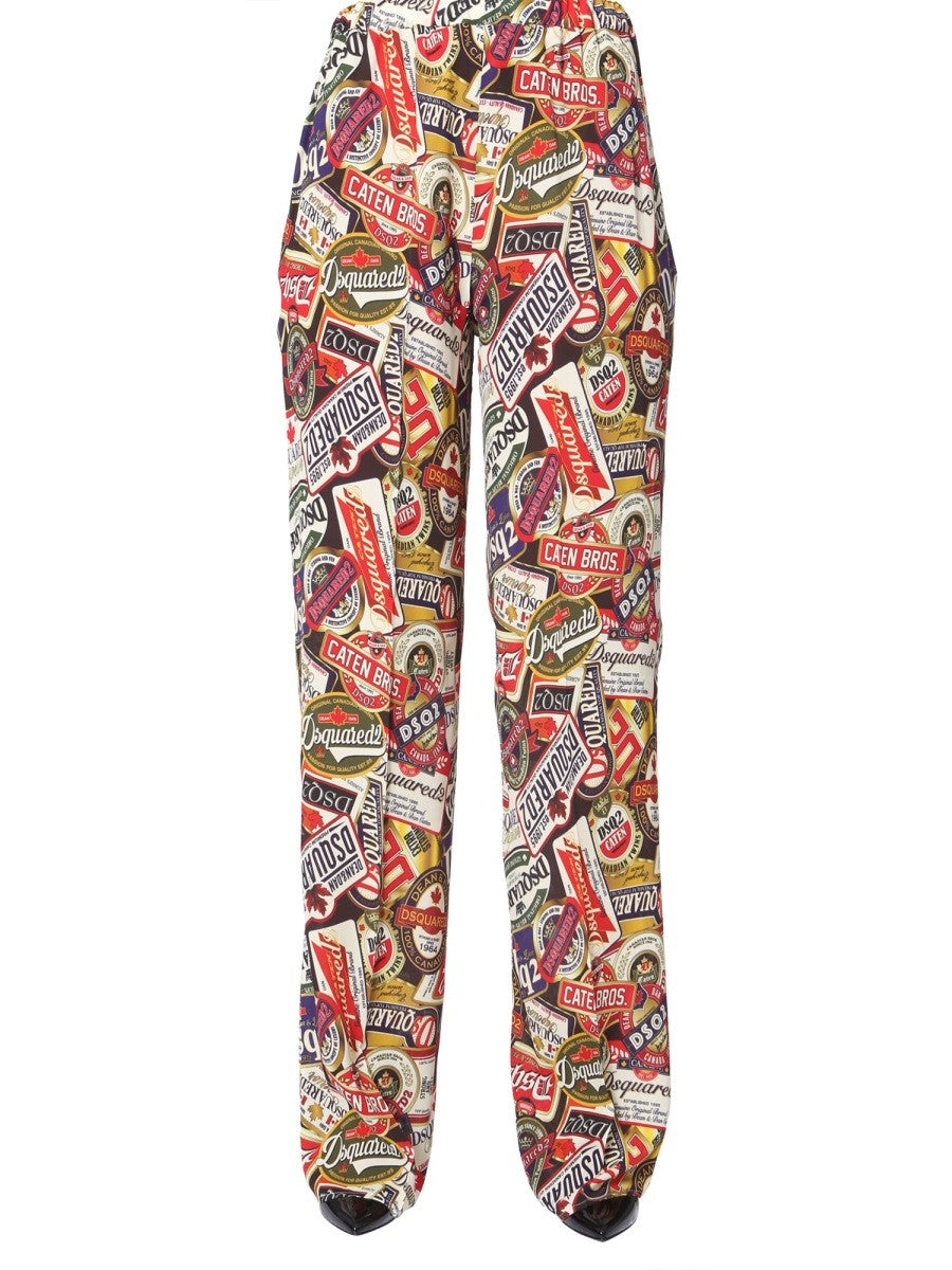 Dsquared2 Wijde Broek – Meerkleurig