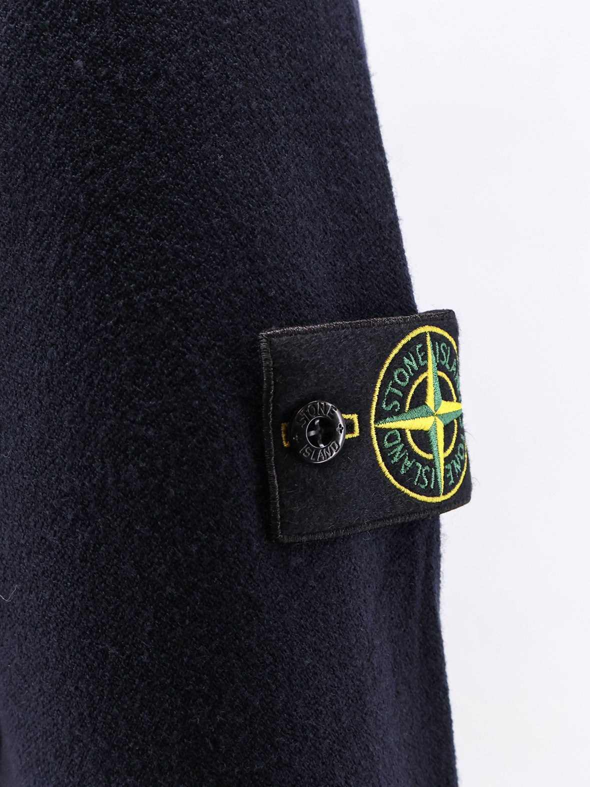 Stone Island Wollen Sweater met rits – Marineblauw