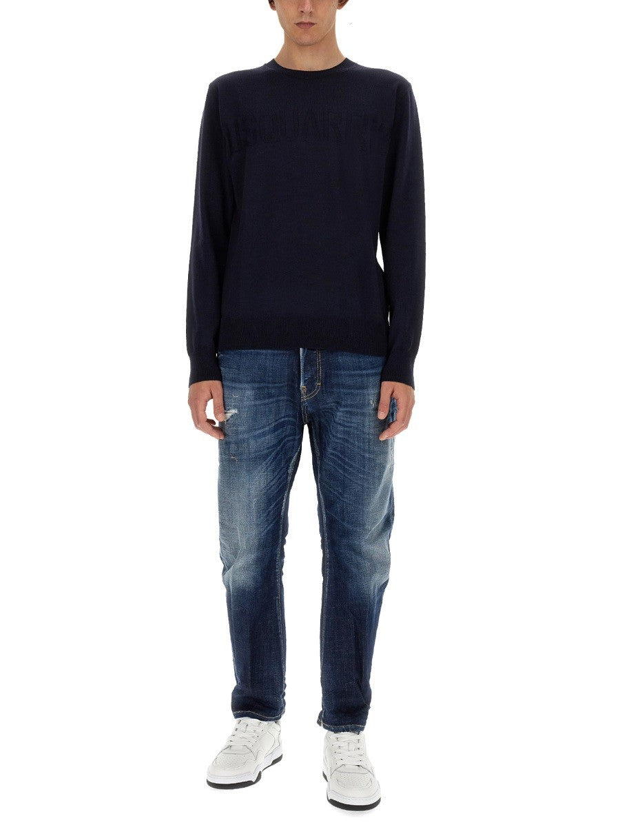 Dsquared2 Wollen Trui – Marineblauw