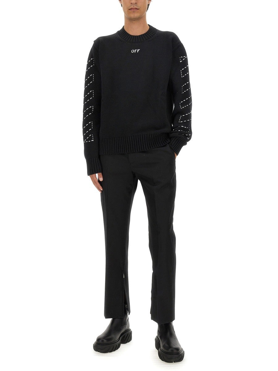 Off-White Wollen Broek – Zwart