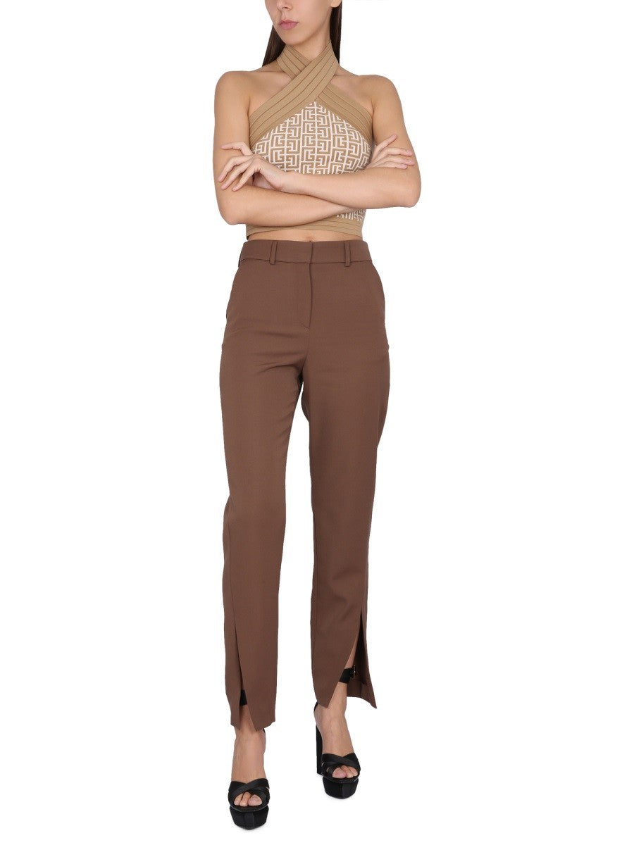 Balmain Wollen Broek – Bruin