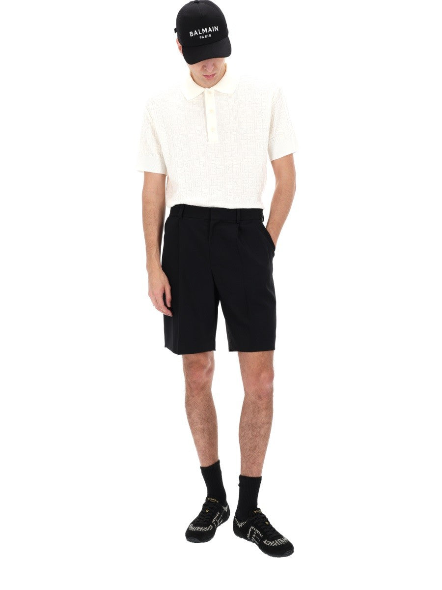 Balmain Wollen Short – Zwart