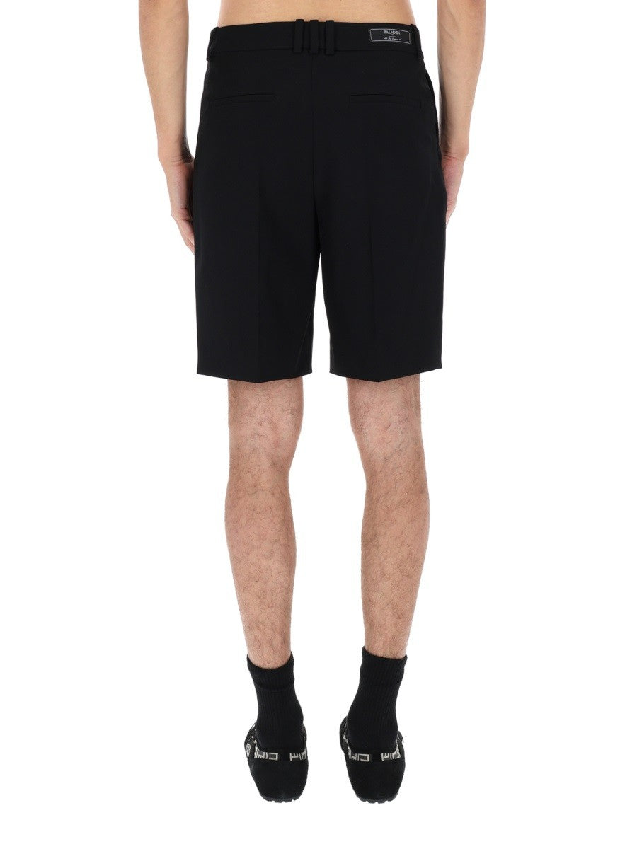 Balmain Wollen Short – Zwart
