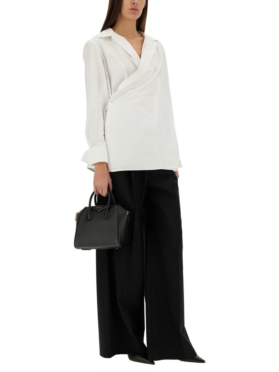 Givenchy Katoenen Wikkelblouse – Wit