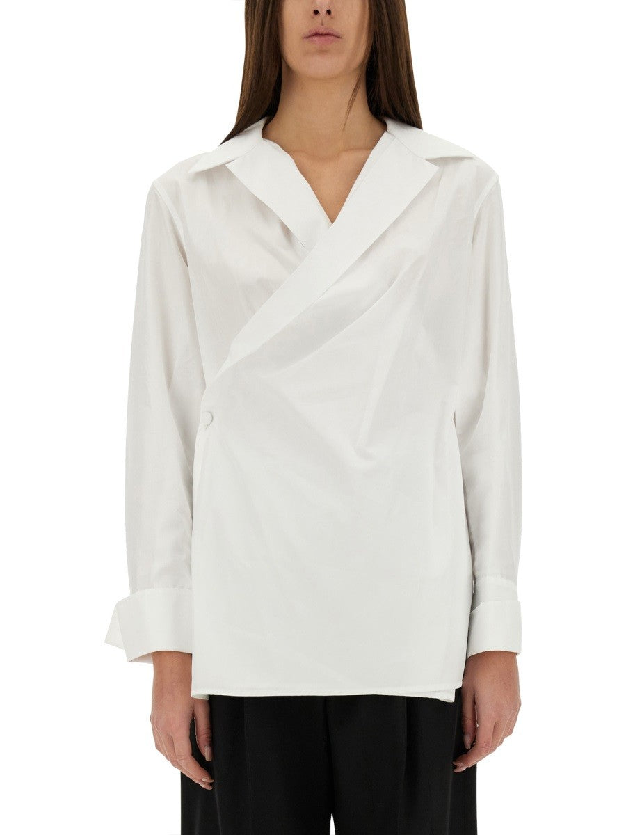 Givenchy Katoenen Wikkelblouse – Wit