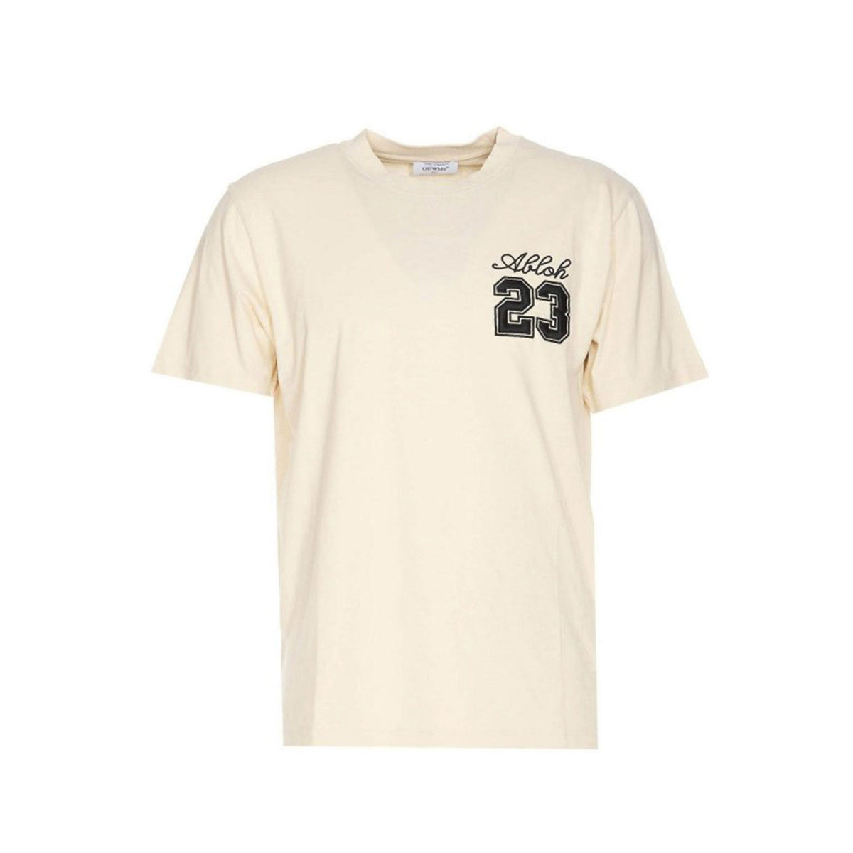 Off-White Katoenen T-shirt met Print – Beige