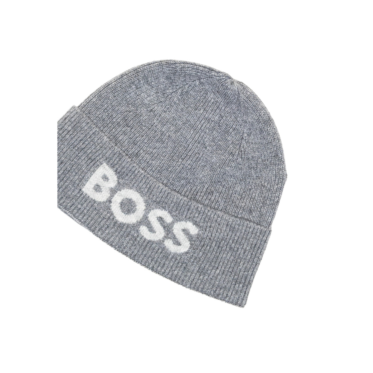 Boss Wollen muts met print – Grijs
