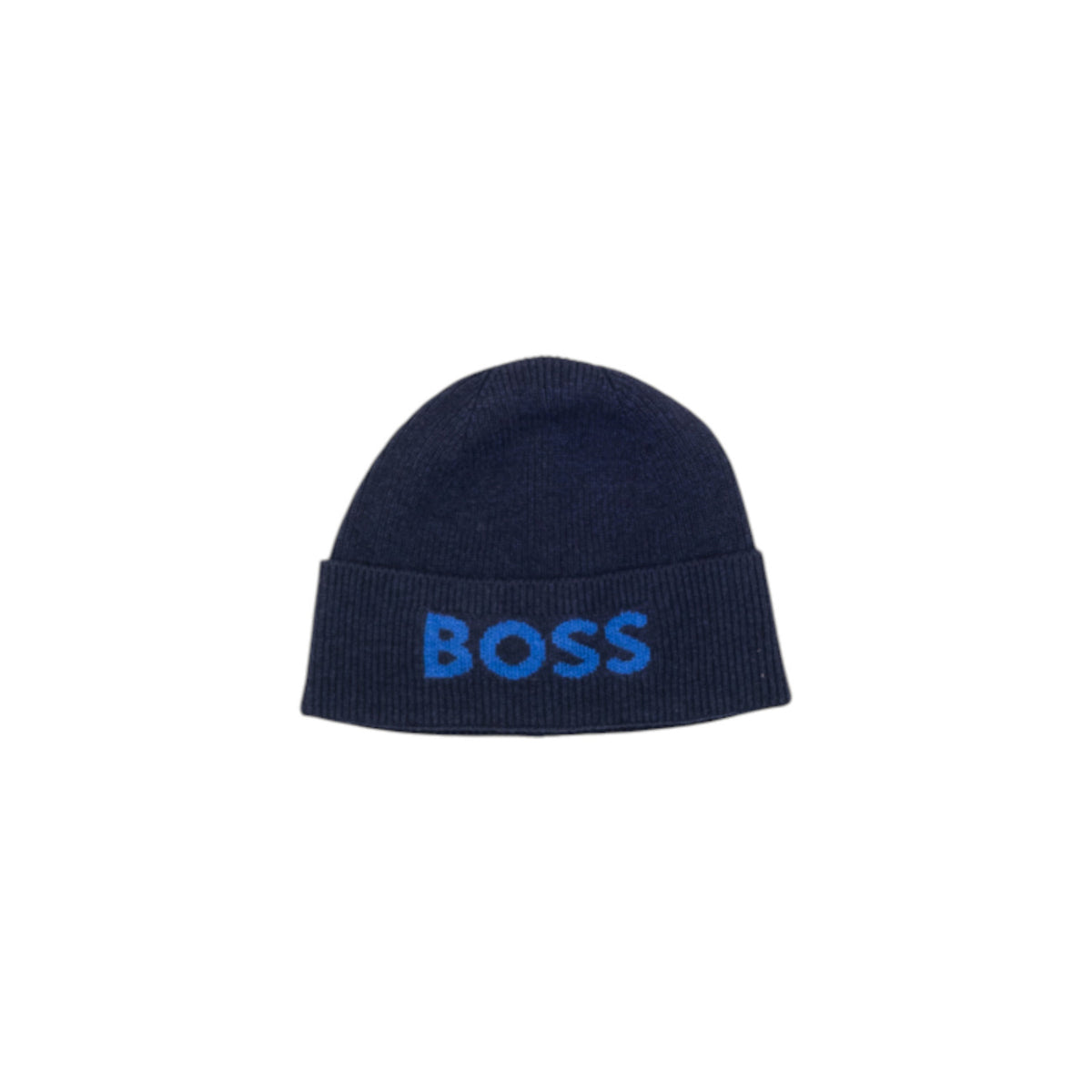 Boss Wollen muts met print – Blauw