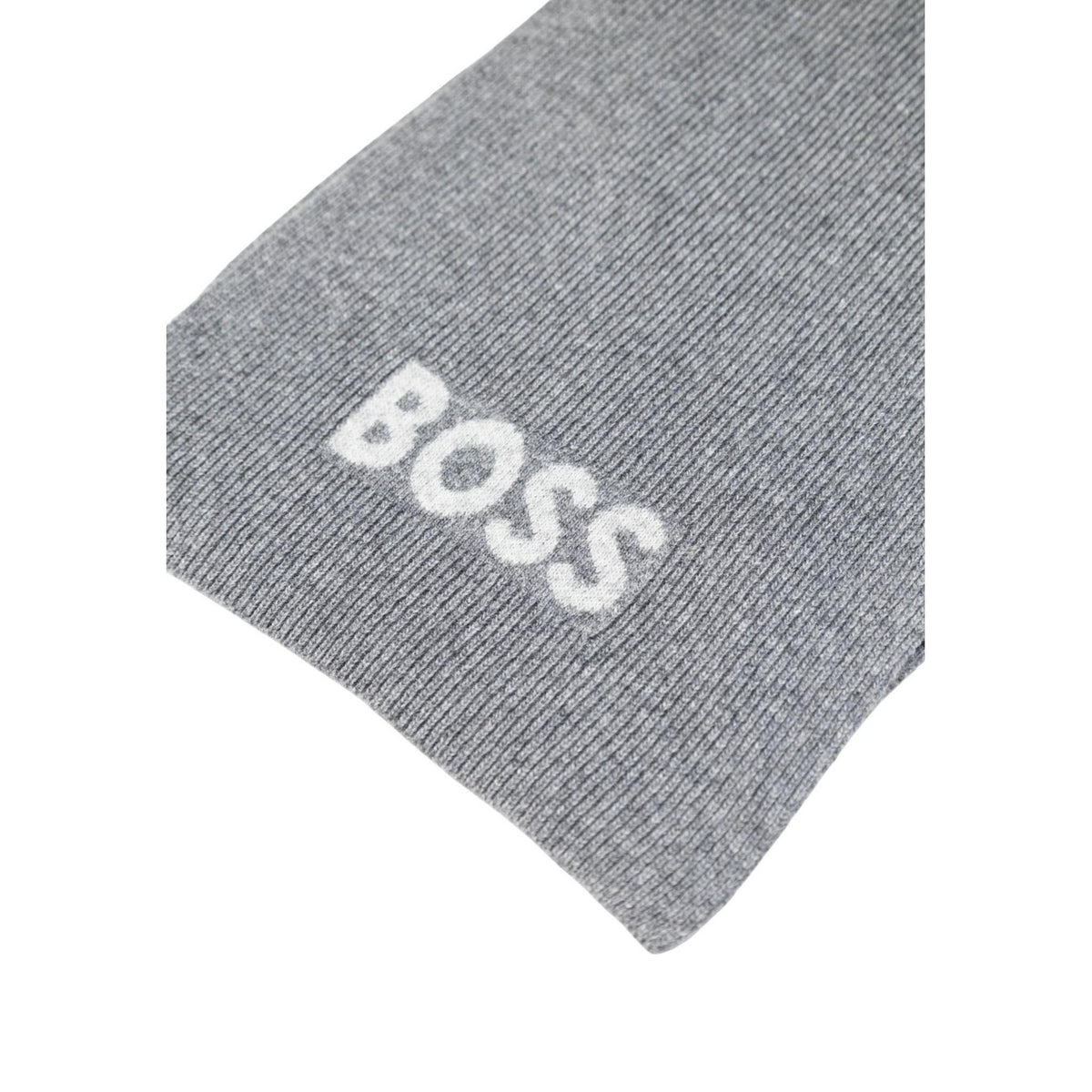 Boss Wollen sjaal met print – Grijs