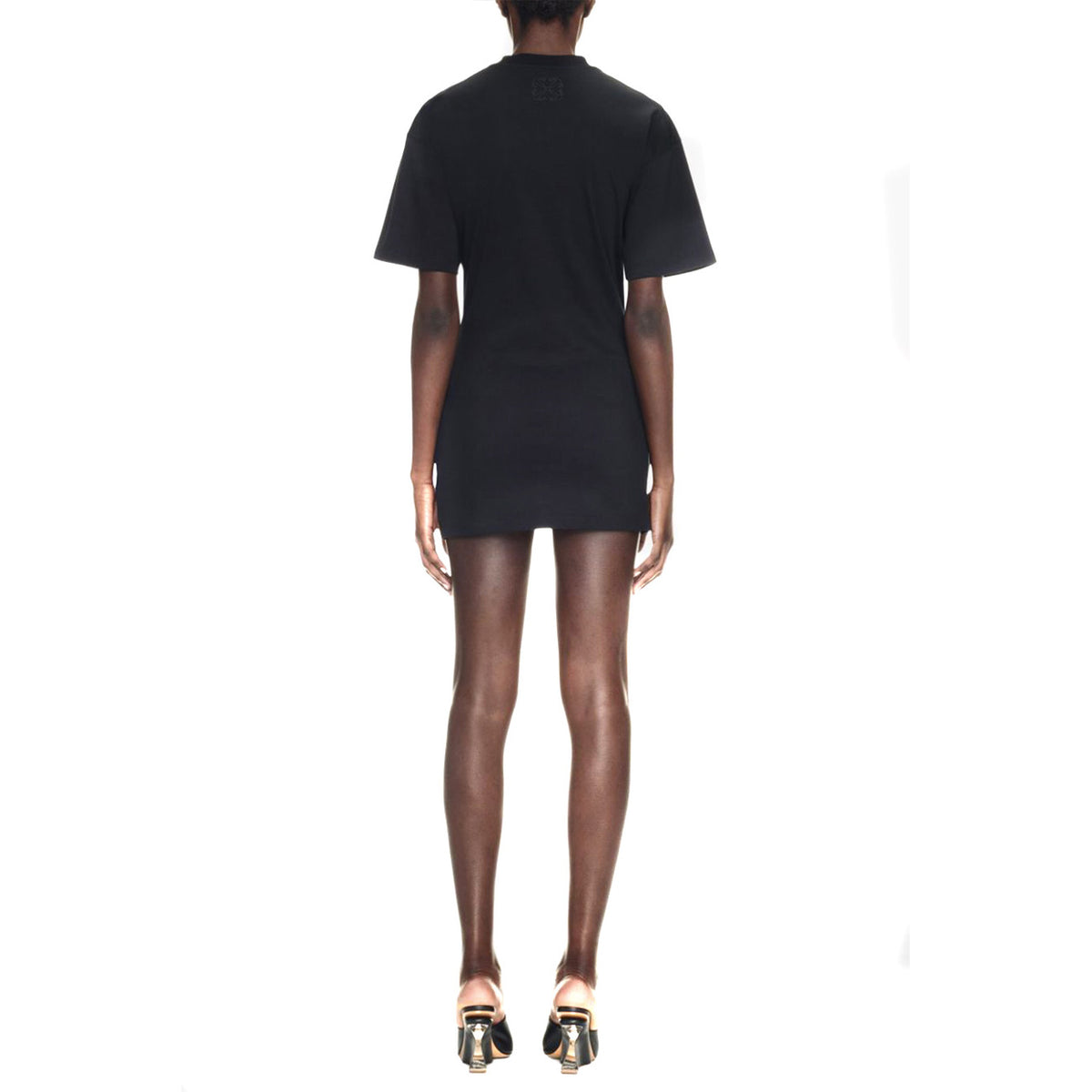 Off-White Jurk met Korte Mouwen – Zwart