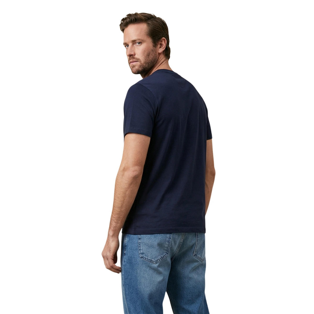 Tommy Hilfiger Katoenen T-shirt met korte mouwen Heren – Marineblauw