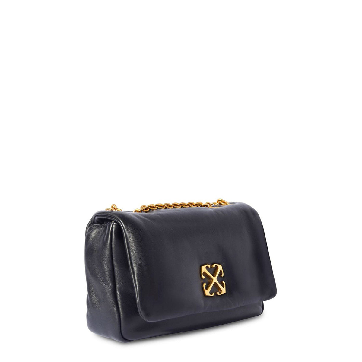 Off-White Leren Schoudertas – Zwart