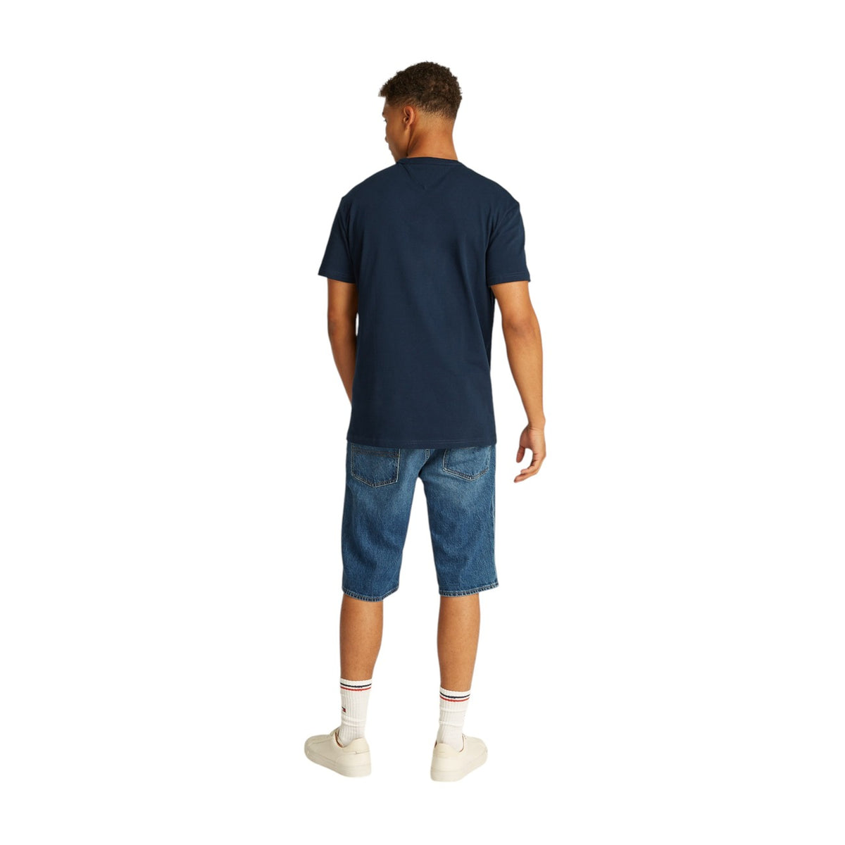 Tommy Hilfiger Regular fit T-shirt met badge – Marineblauw