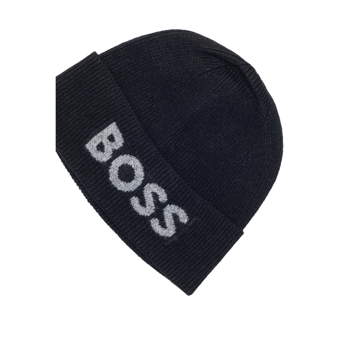 Boss Wollen muts met print – Zwart