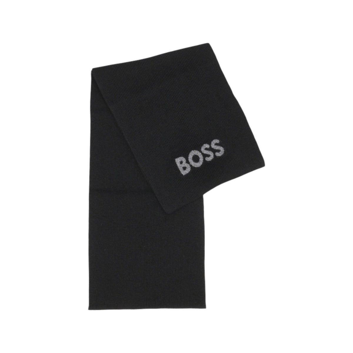 Boss Wollen sjaal met print – Zwart