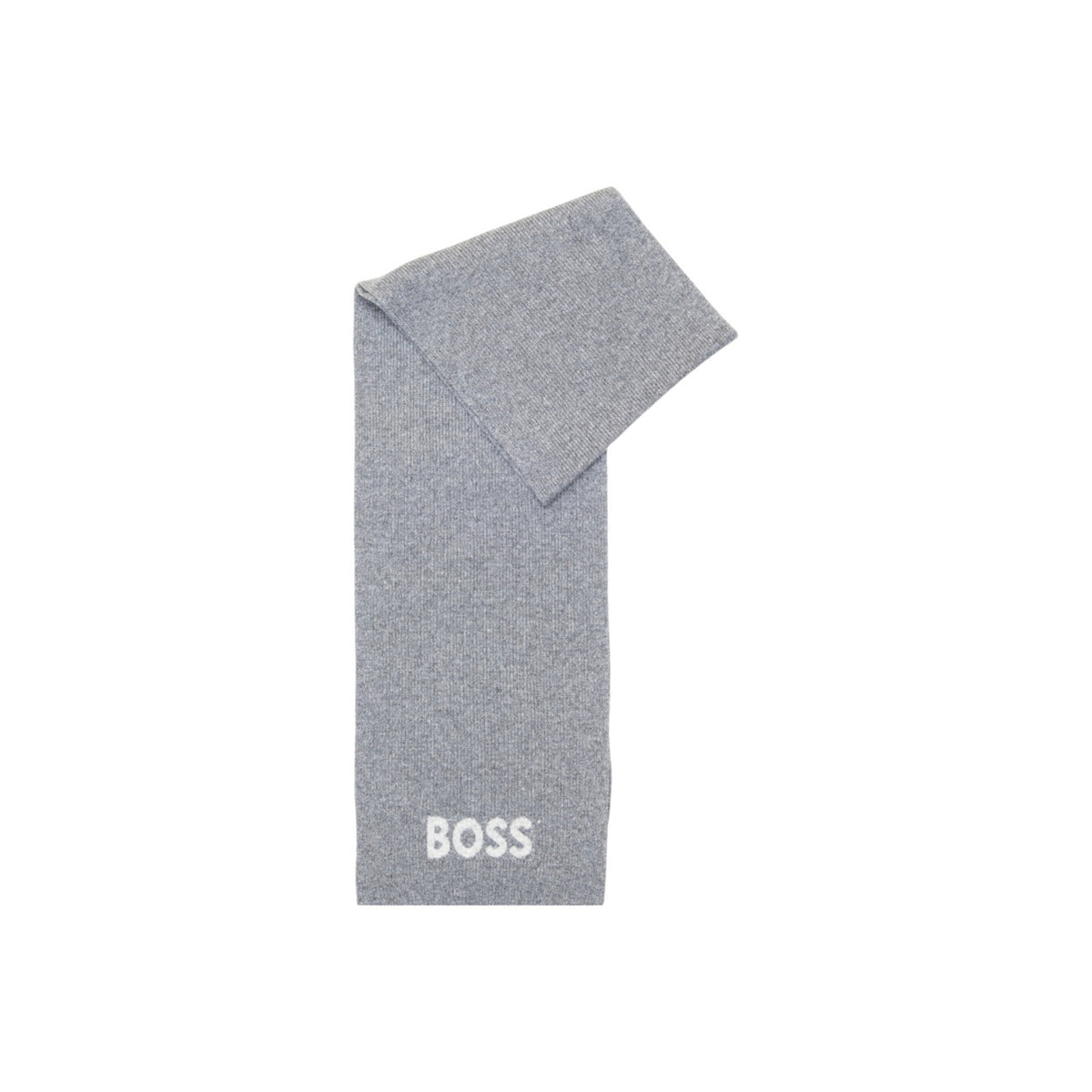 Boss Wollen sjaal met print – Grijs