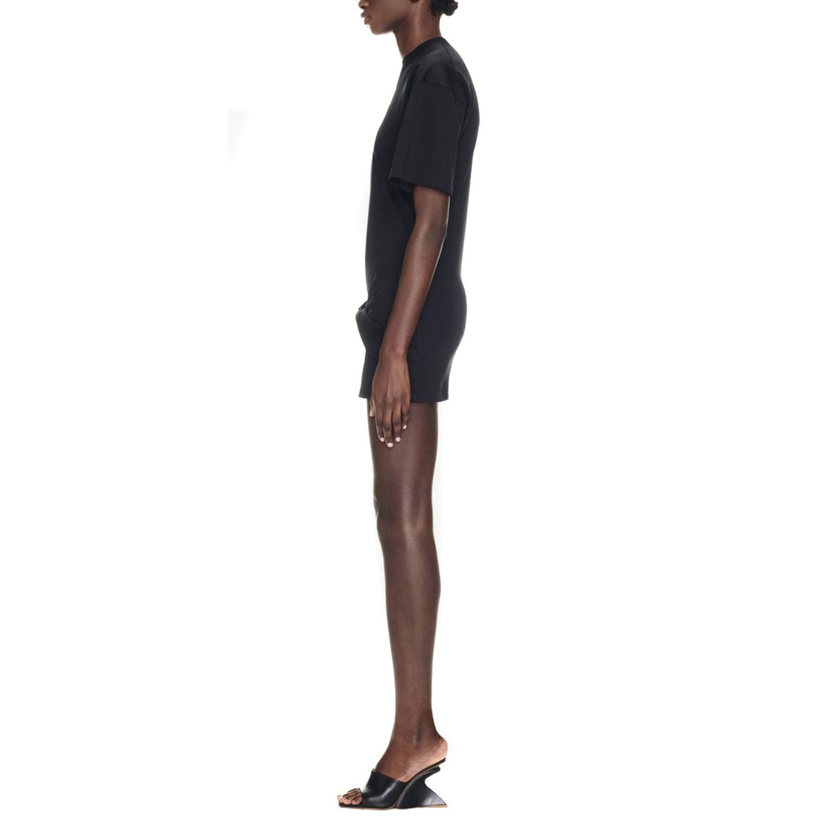 Off-White Jurk met Korte Mouwen – Zwart