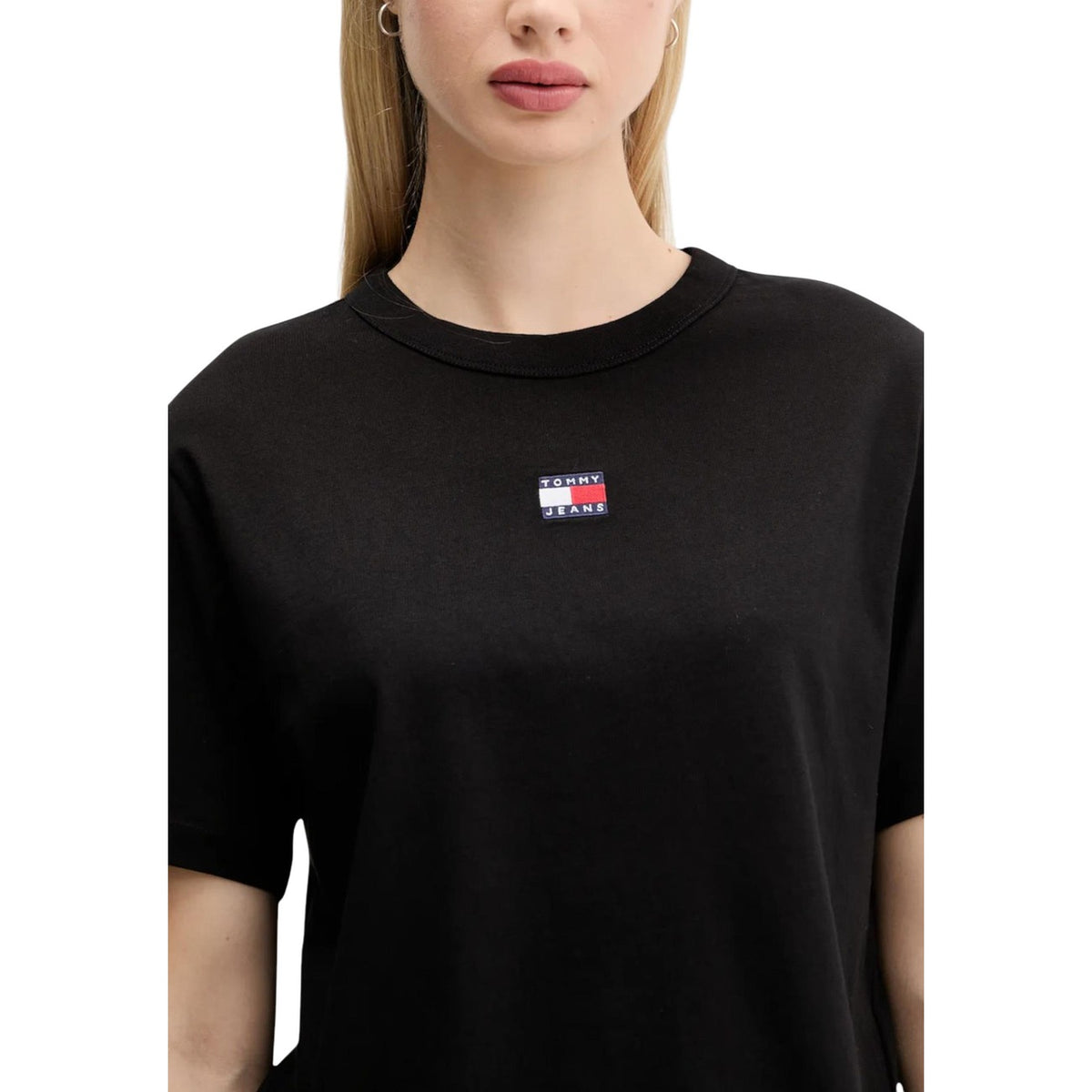 Tommy Hilfiger Katoenen T-shirt met korte mouwen Dames – Zwart