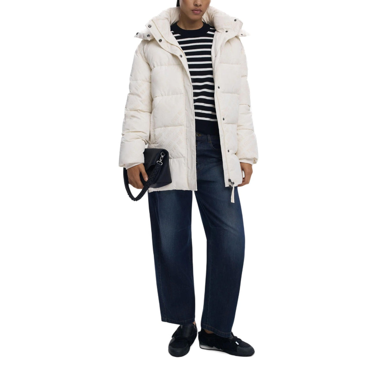 Desigual Cadera Flock Gewatteerde jas – Wit