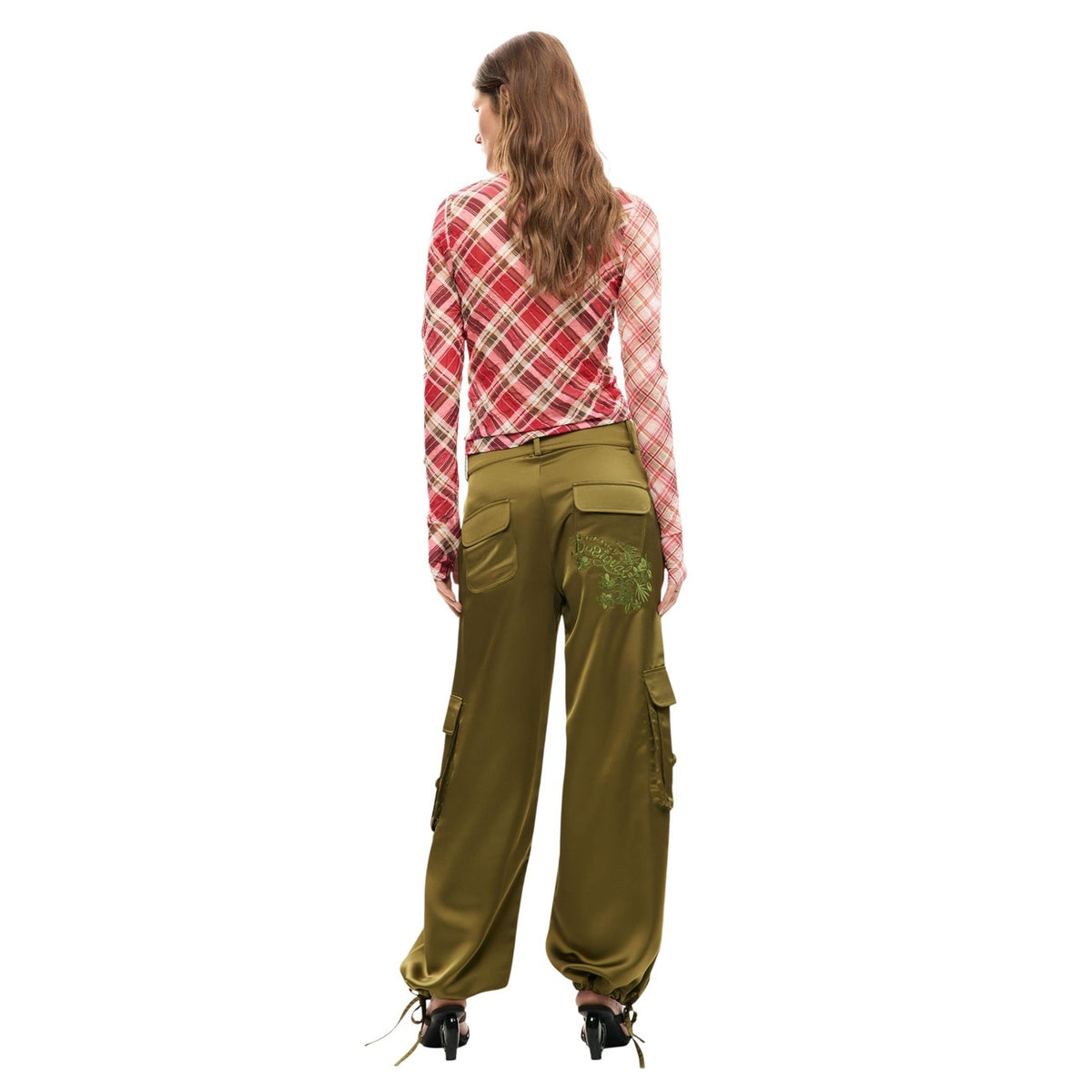 Desigual Fan Cargobroek – Olijfgroen