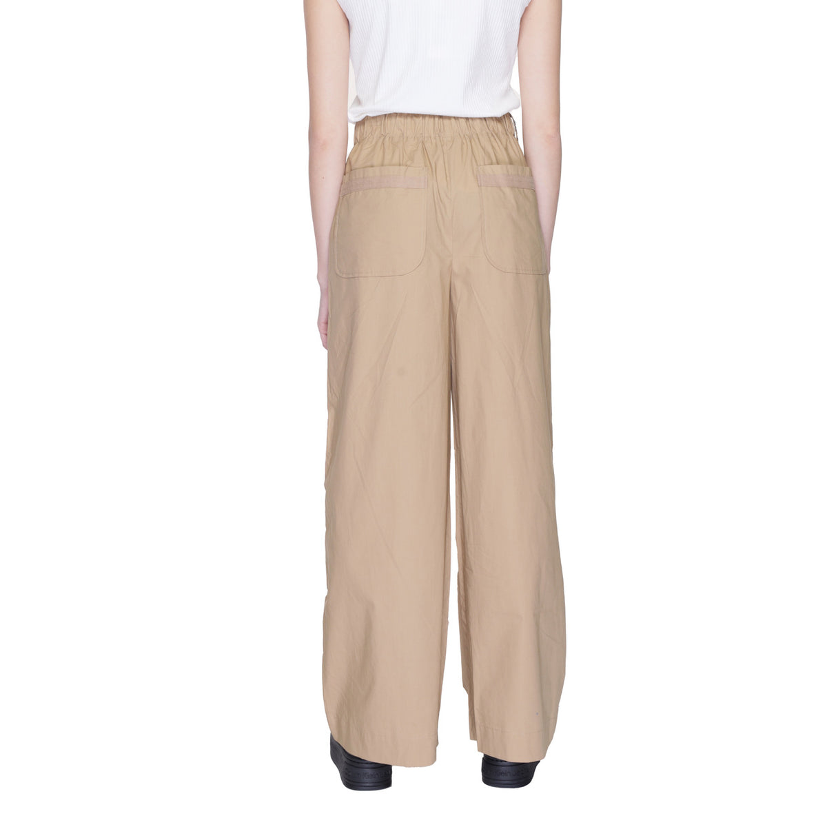 Blauer Katoenen Broek – Beige