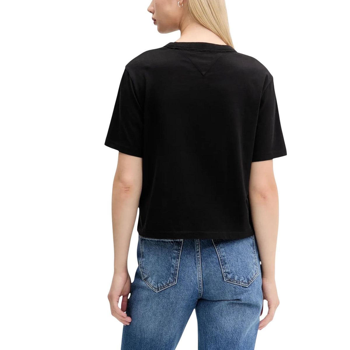 Tommy Hilfiger Katoenen T-shirt met korte mouwen Dames – Zwart
