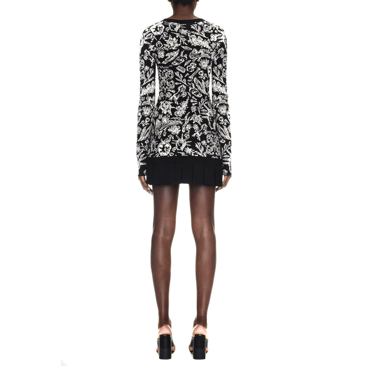 Off-White Jurk met Lange Mouwen – Zwart