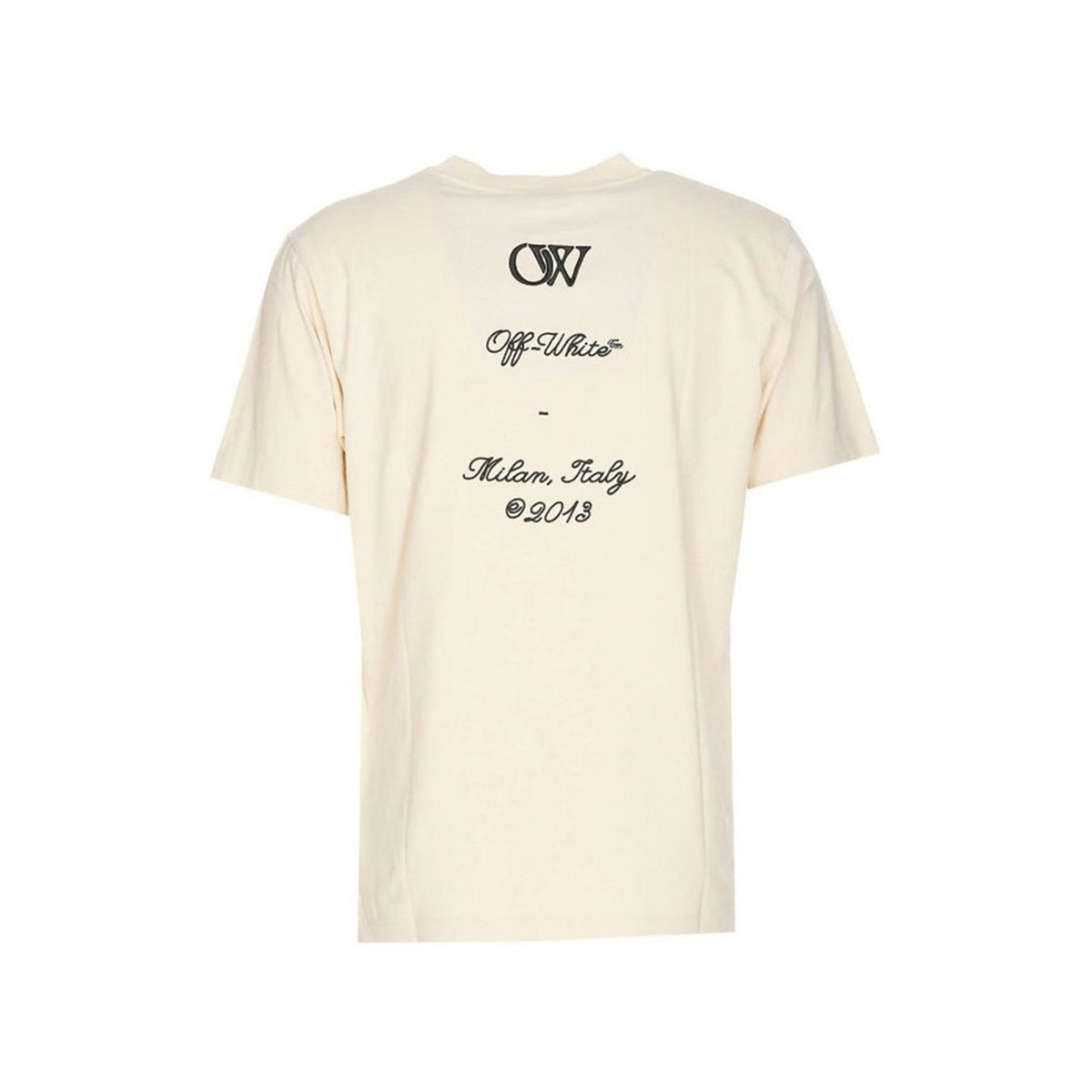 Off-White Katoenen T-shirt met Print – Beige