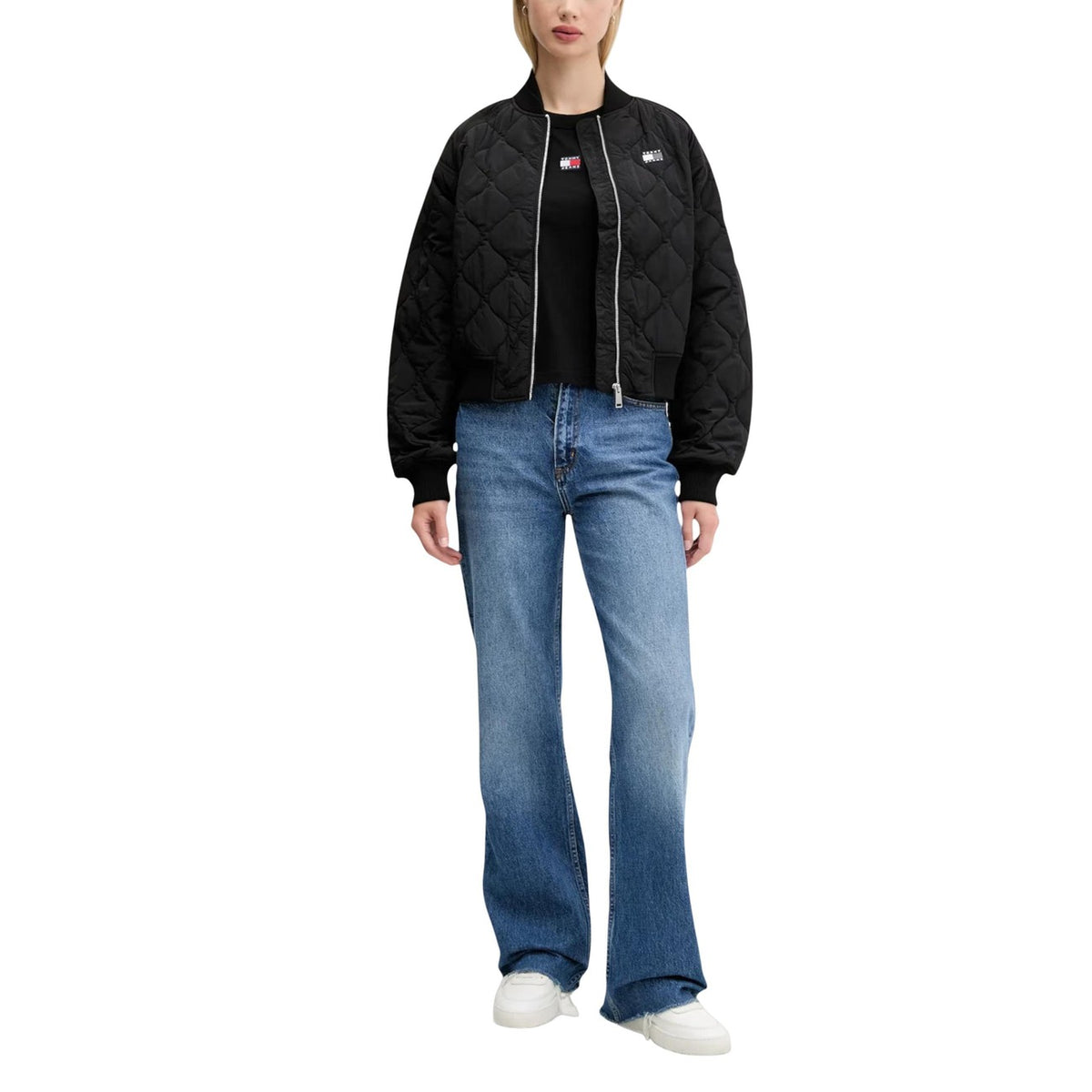 Tommy Hilfiger Katoenen T-shirt met korte mouwen Dames – Zwart