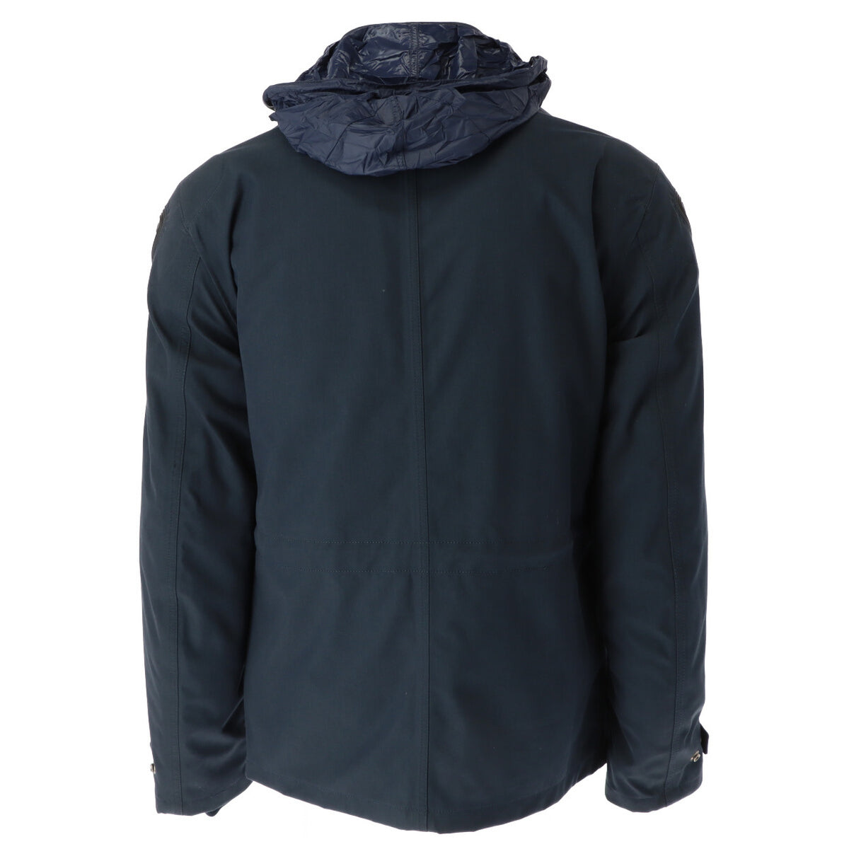 Blauer Gewatteerde jas van nylon met capuchon – Blauw