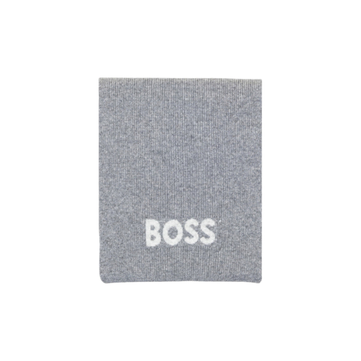 Boss Wollen sjaal met print – Grijs