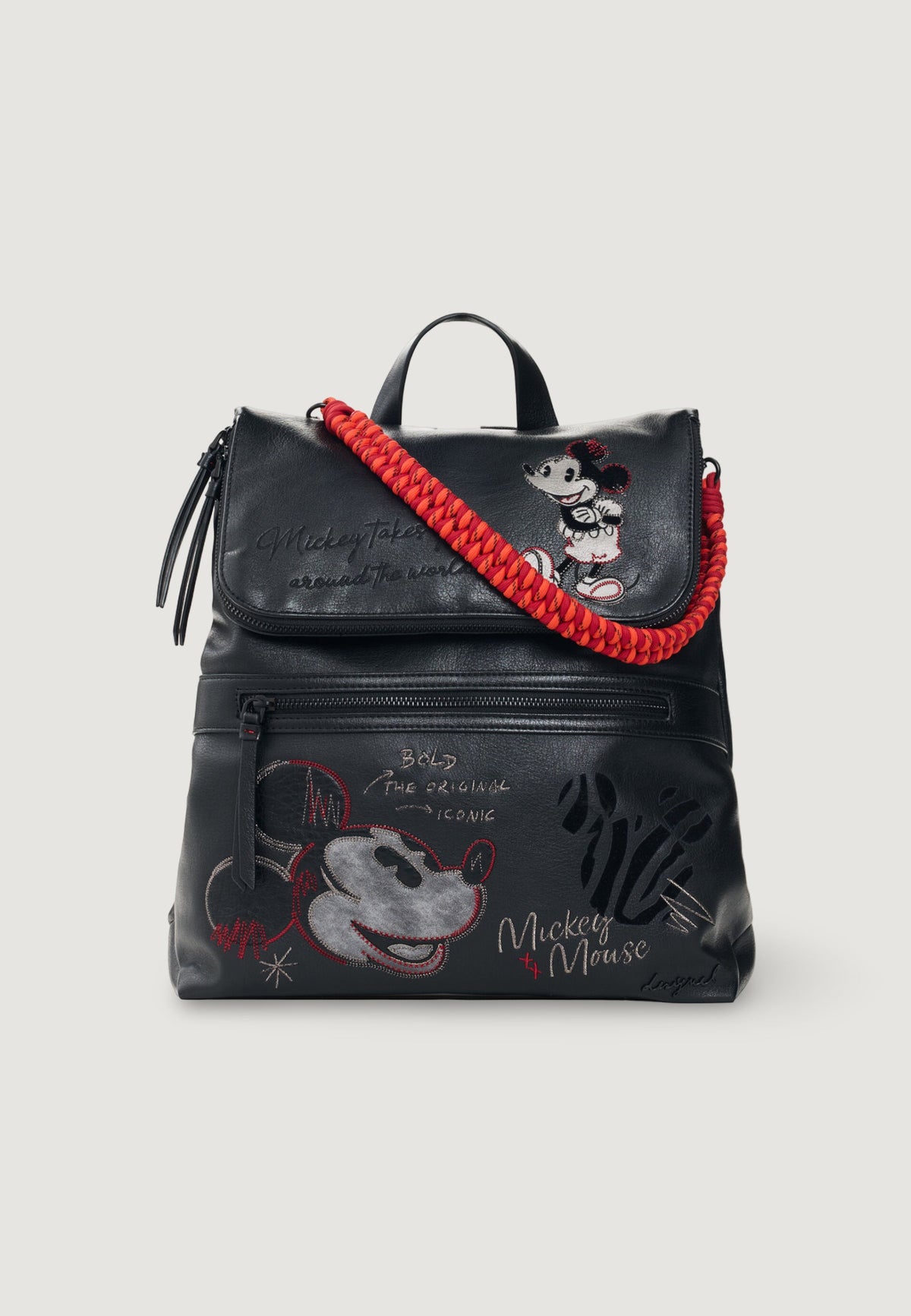 Desigual Mickey Face Hampton Rugzak – Zwart