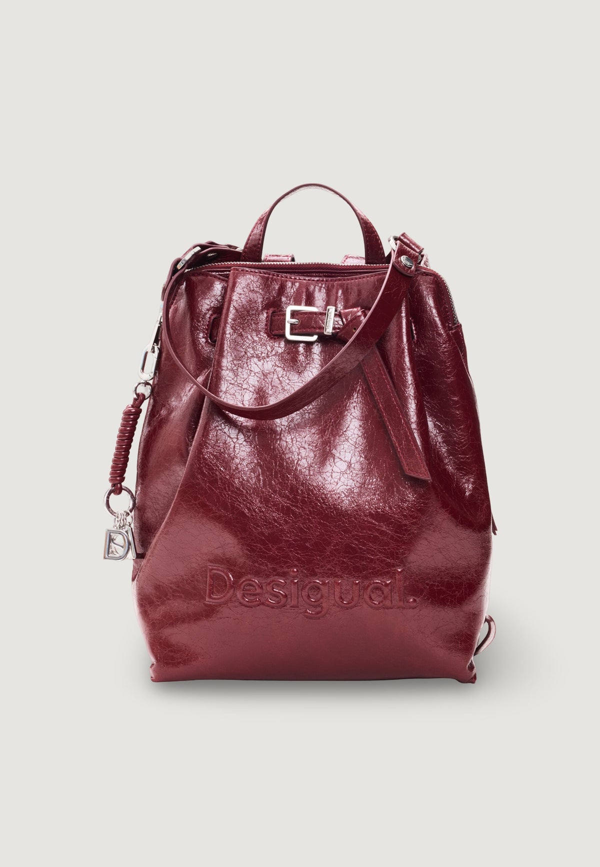 Desigual Half Logo Luena Rugzak van polyurethaan – Bordeaux