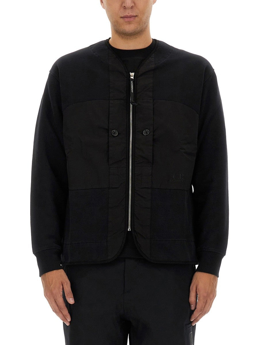 C.P. Company Sweater met rits – Zwart