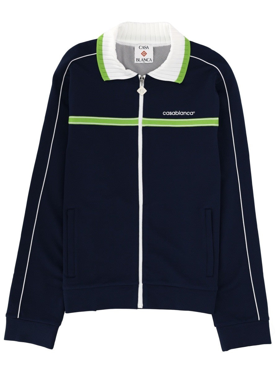 Casablanca Sweatvest met rits – Marineblauw