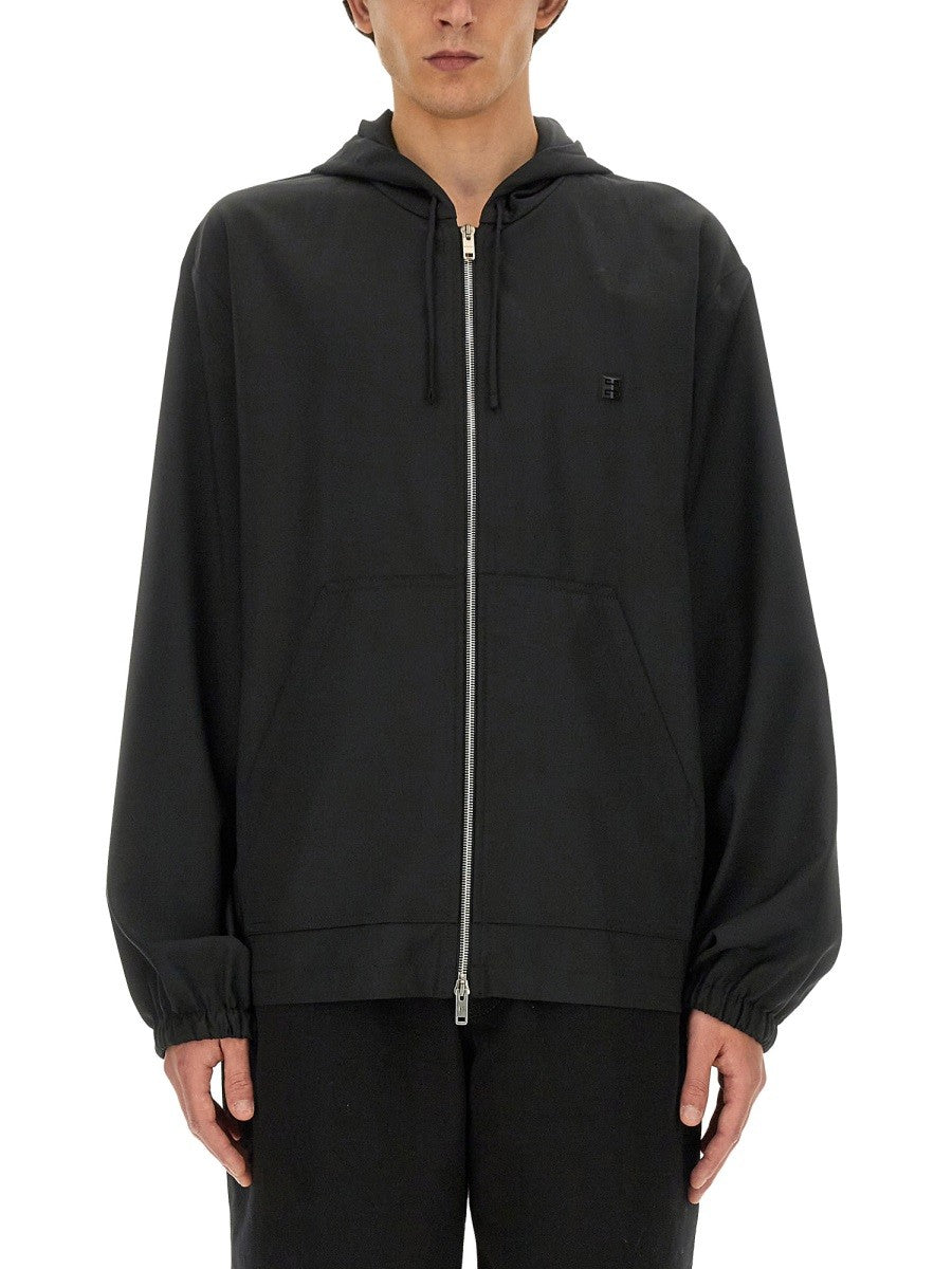 Givenchy Scheerwollen Sweater met rits – Zwart
